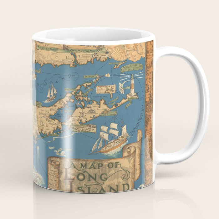 Long Island map.-Vintage Pictorial Map Coffee Mug Gallery Image 1