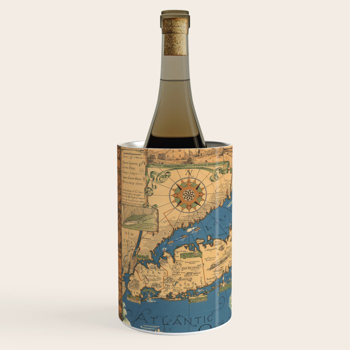 Long Island map.-Vintage Pictorial Map Wine Chiller Gallery Image 2