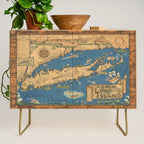 Long Island map.-Vintage Pictorial Map Credenza Gallery Image 1