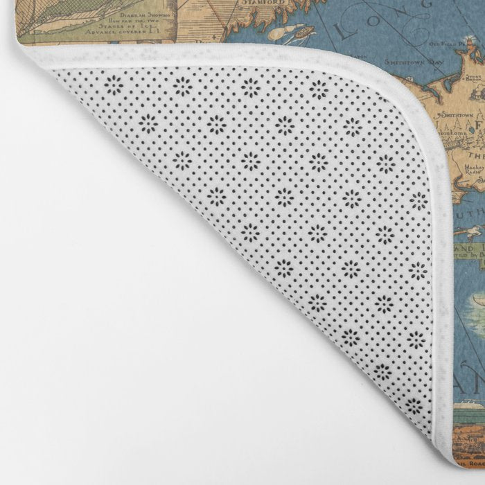 Long Island map.-Vintage Pictorial Map Bath Mat Gallery Image 2