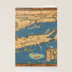 Long Island map.-Vintage Pictorial Map Stationery Card Gallery Image 2