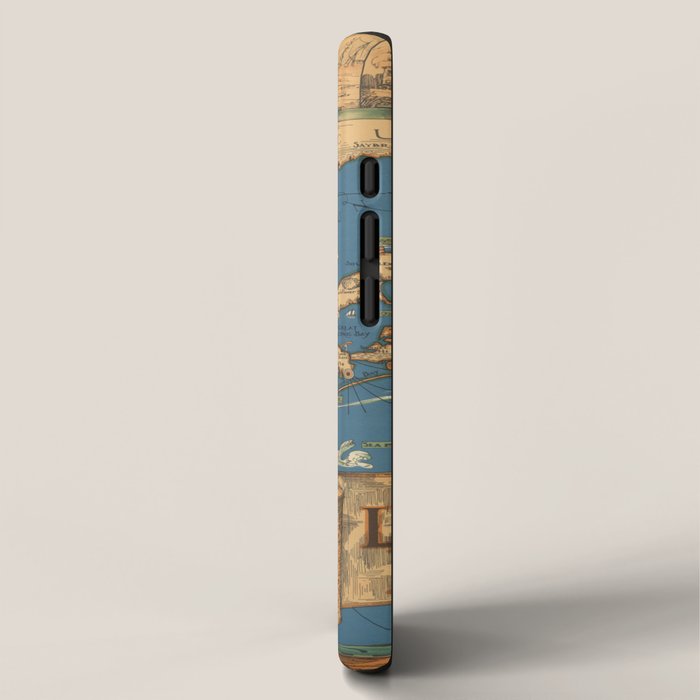 Long Island map.-Vintage Pictorial Map iPhone Case Gallery Image 2