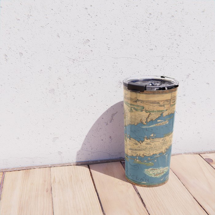 Long Island map.-Vintage Pictorial Map Travel Mug Gallery Image 4