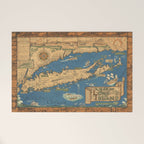 Long Island map.-Vintage Pictorial Map Welcome Mat Gallery Image 1