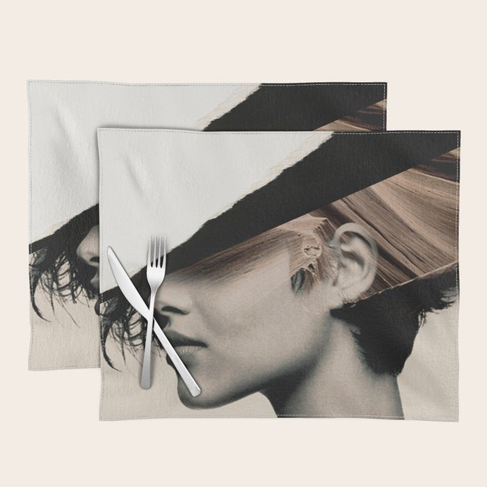 woman / collage portrait Placemat Gallery Image 1