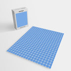 Gingham Check Pattern in Double Light Blue Jigsaw Puzzle Gallery Image 2