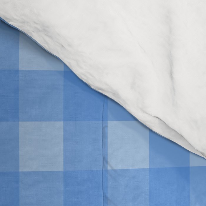 Gingham Check Pattern in Double Light Blue Comforter Gallery Image 4