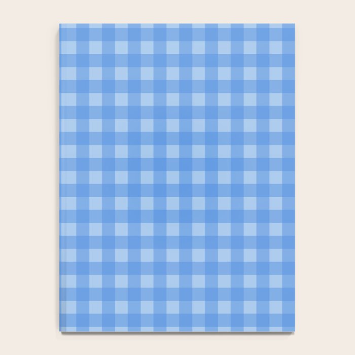 Gingham Check Pattern in Double Light Blue Notebook Gallery Image 4