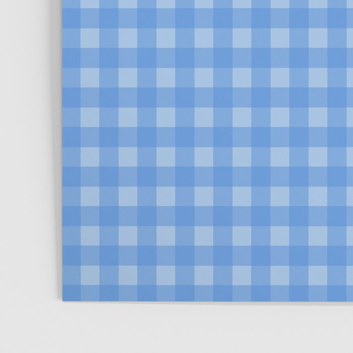 Gingham Check Pattern in Double Light Blue Poster Gallery Image 3