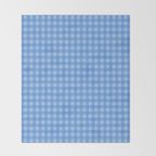 Gingham Check Pattern in Double Light Blue Throw Blanket Gallery Image 2