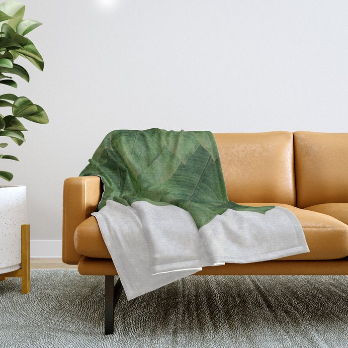 Banana Leaf III Throw Blanket Gallery Image 1