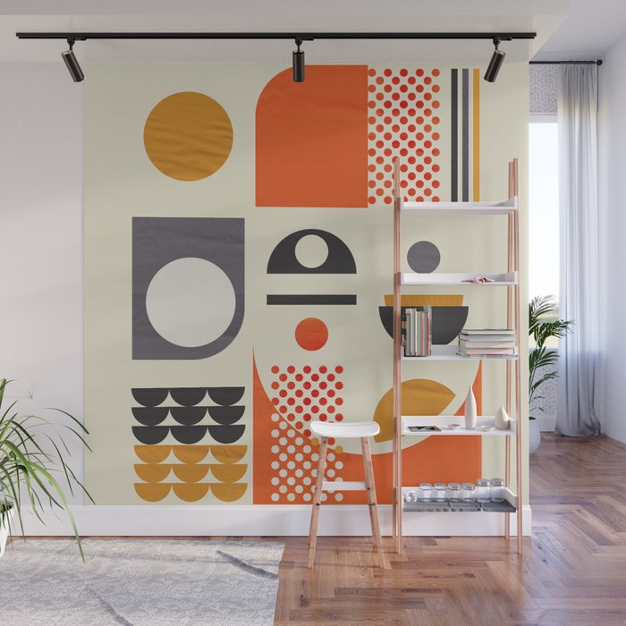 Mid-century no1 Wall Mural Gallery Image 1