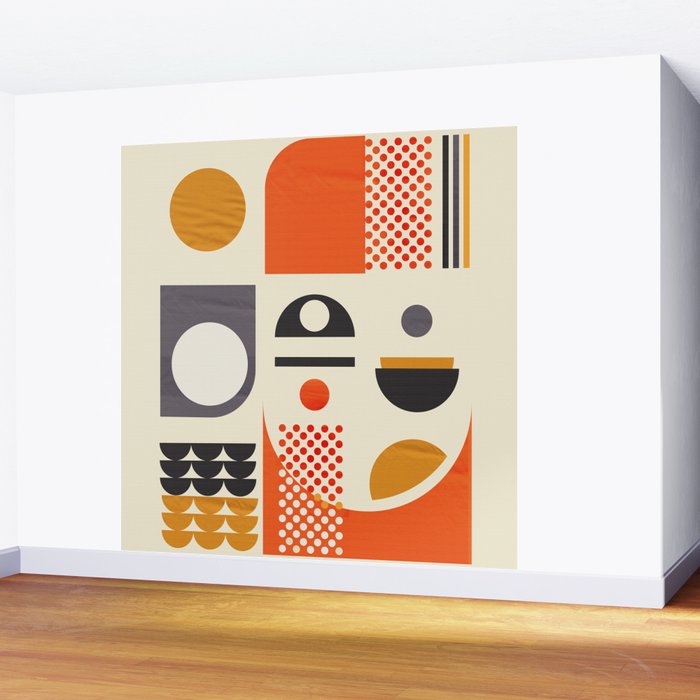 Mid-century no1 Wall Mural Gallery Image 2
