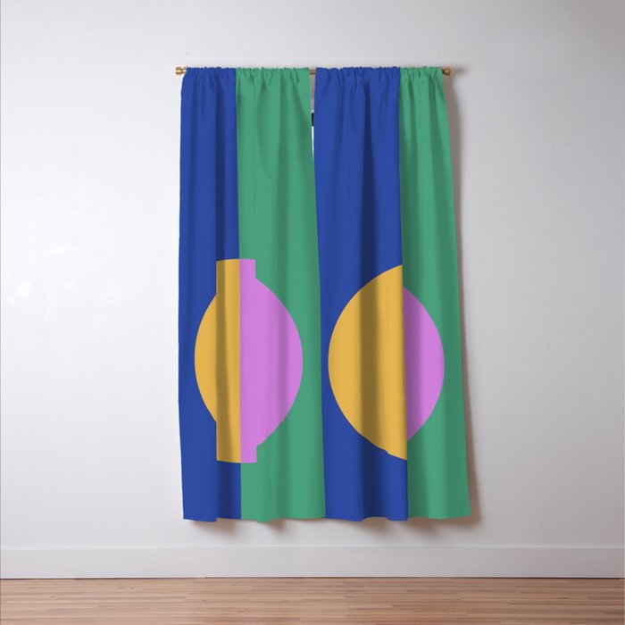 Color Block Abstract III Window Curtain Gallery Image 3