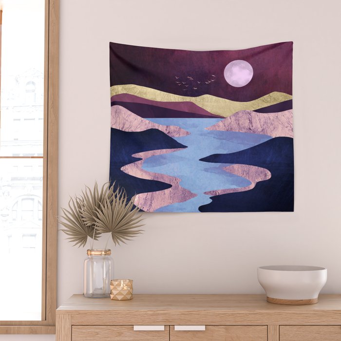 Periwinkle River Wall Tapestry Gallery Image 2