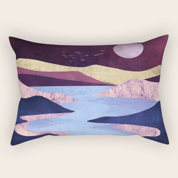 Periwinkle River Rectangular Pillow Gallery Image 1
