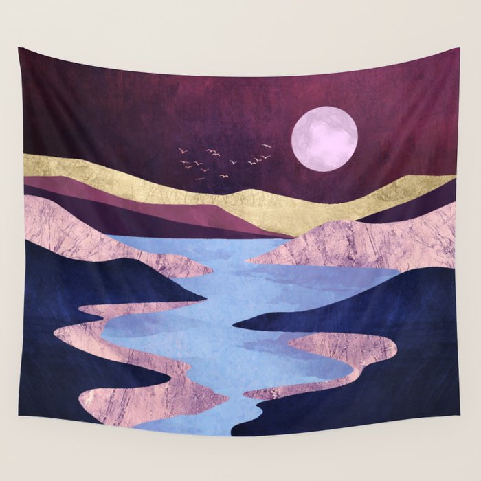 Periwinkle River Wall Tapestry Gallery Image 1