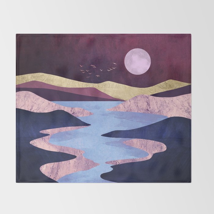 Periwinkle River Throw Blanket Gallery Image 2