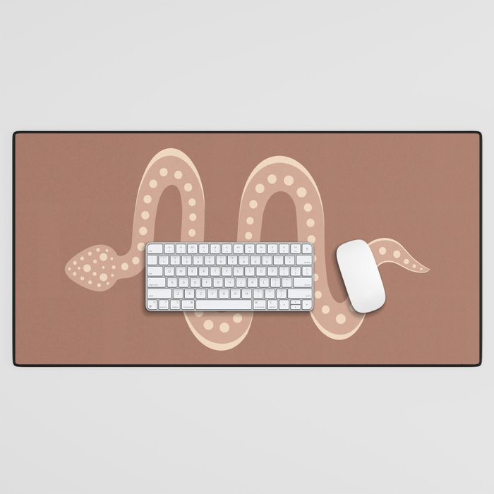 Minimal Snake - Neutral Rose Desk Mat Gallery Image 1