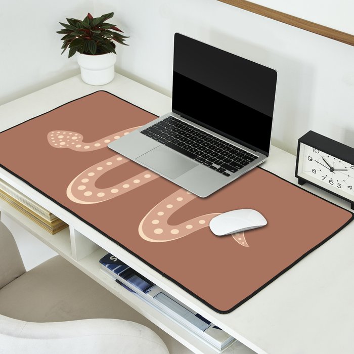 Minimal Snake - Neutral Rose Desk Mat Gallery Image 2
