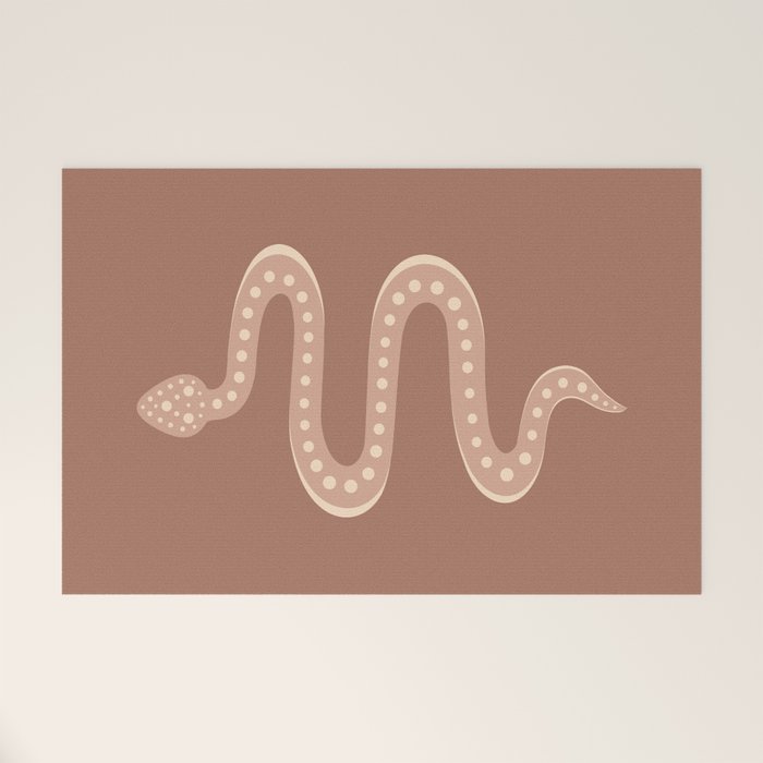 Minimal Snake - Neutral Rose Welcome Mat Gallery Image 1