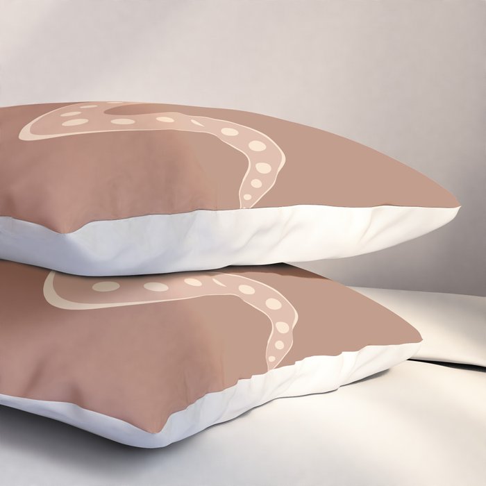 Minimal Snake - Neutral Rose Pillow Sham Gallery Image 3