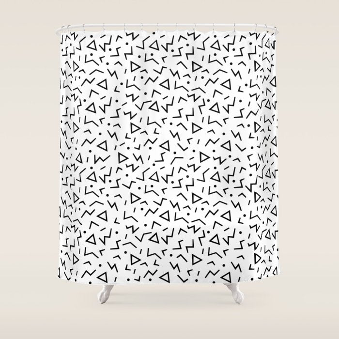 Memphis Pattern 13 - 80s Retro Shower Curtain Gallery Image 1