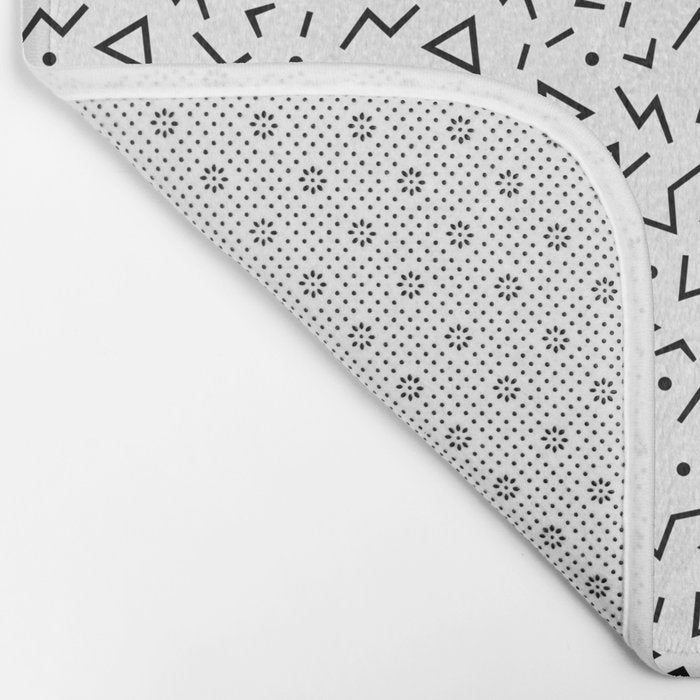 Memphis Pattern 13 - 80s Retro Bath Mat Gallery Image 2