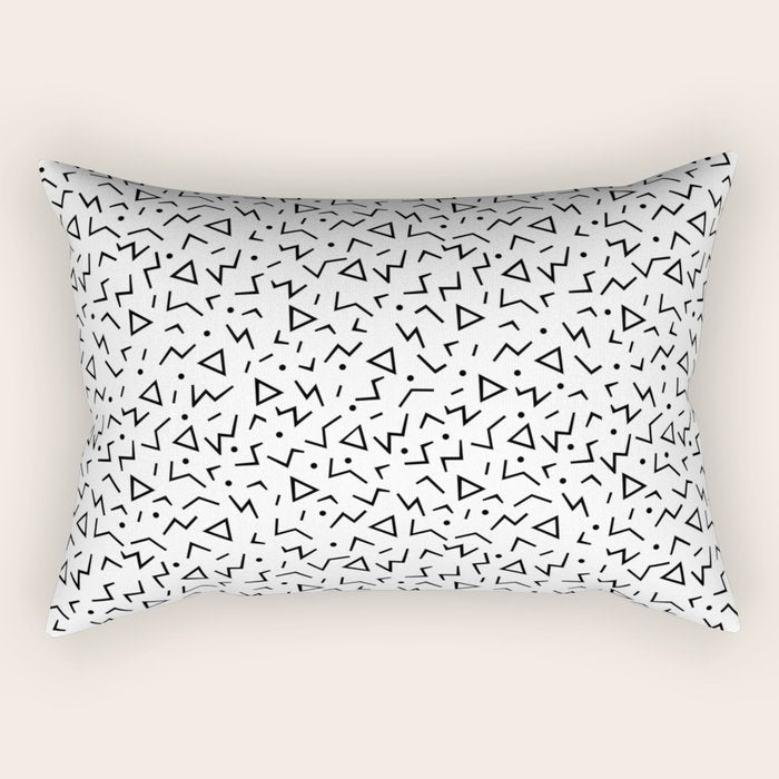 Memphis Pattern 13 - 80s Retro Rectangular Pillow Gallery Image 1