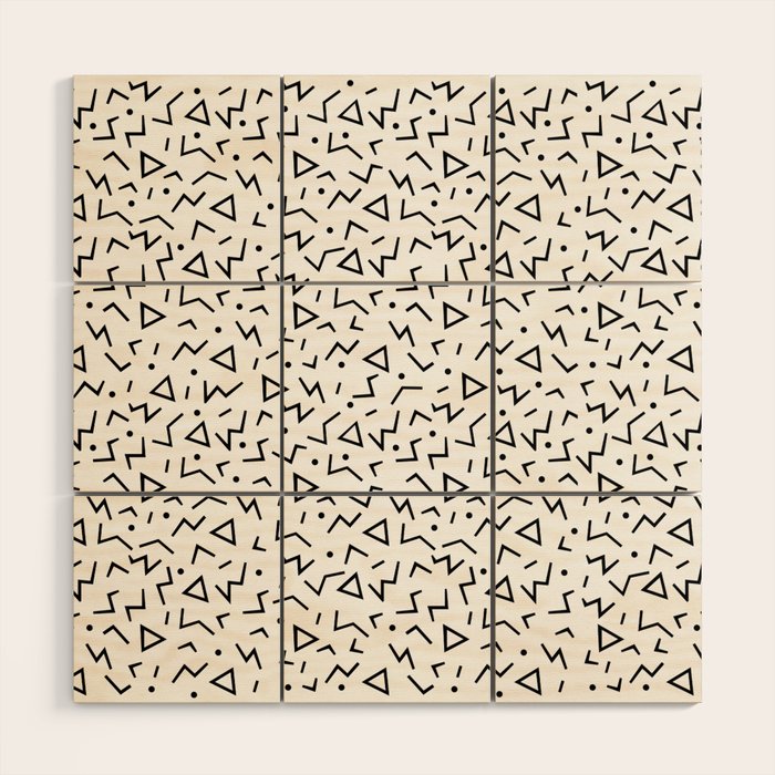 Memphis Pattern 13 - 80s Retro Wood Wall Art Gallery Image 1