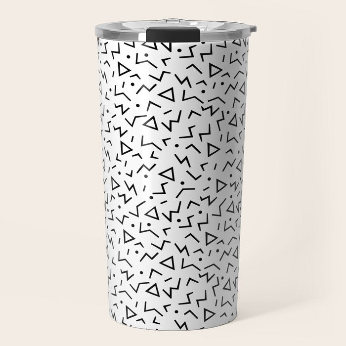 Memphis Pattern 13 - 80s Retro Travel Mug Gallery Image 1