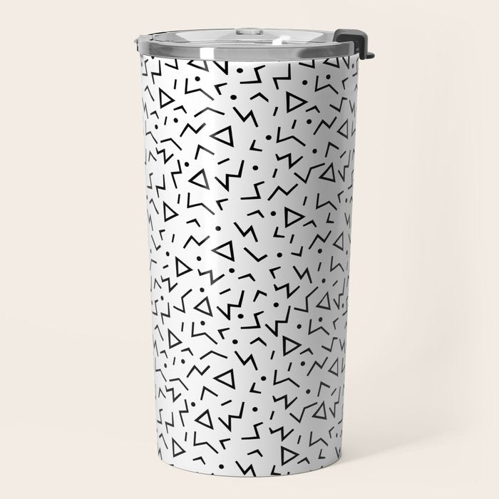 Memphis Pattern 13 - 80s Retro Travel Mug Gallery Image 2