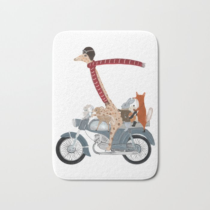 little biker buddies Bath Mat Gallery Image 1