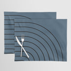 Minimal Arch XLIV Navy Blue Modern Geometric Lines Placemat Gallery Image 1