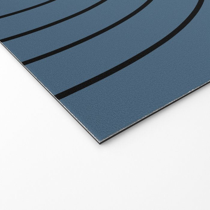 Minimal Arch XLIV Navy Blue Modern Geometric Lines Welcome Mat Gallery Image 2