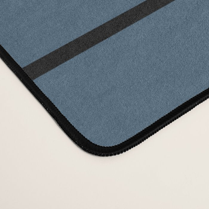 Minimal Arch XLIV Navy Blue Modern Geometric Lines Desk Mat Gallery Image 4