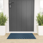 Minimal Arch XLIV Navy Blue Modern Geometric Lines Welcome Mat Gallery Image 3
