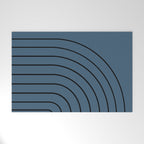 Minimal Arch XLIV Navy Blue Modern Geometric Lines Welcome Mat Gallery Image 1