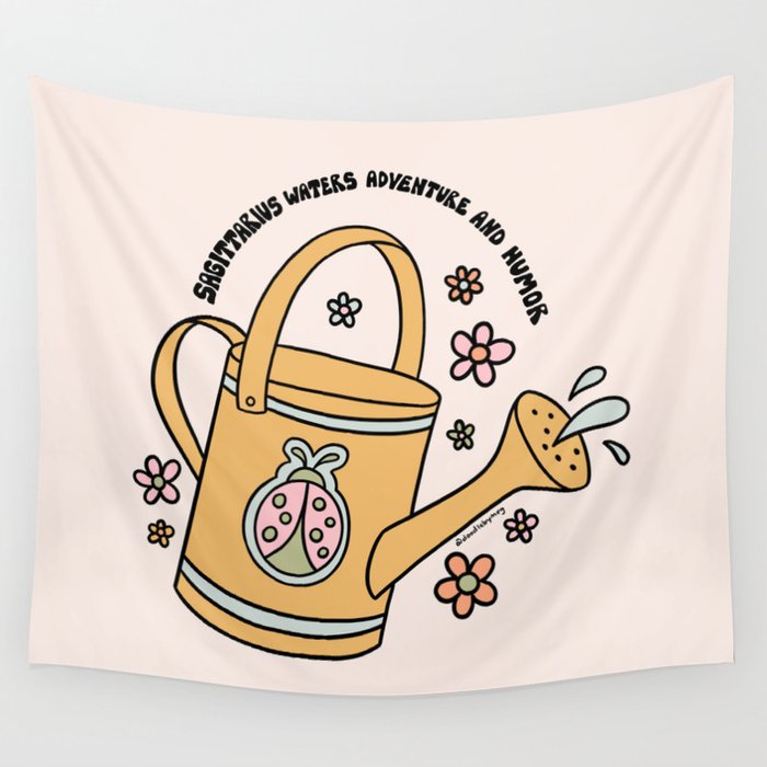 Sagittarius Watering Can Wall Tapestry Gallery Image 4