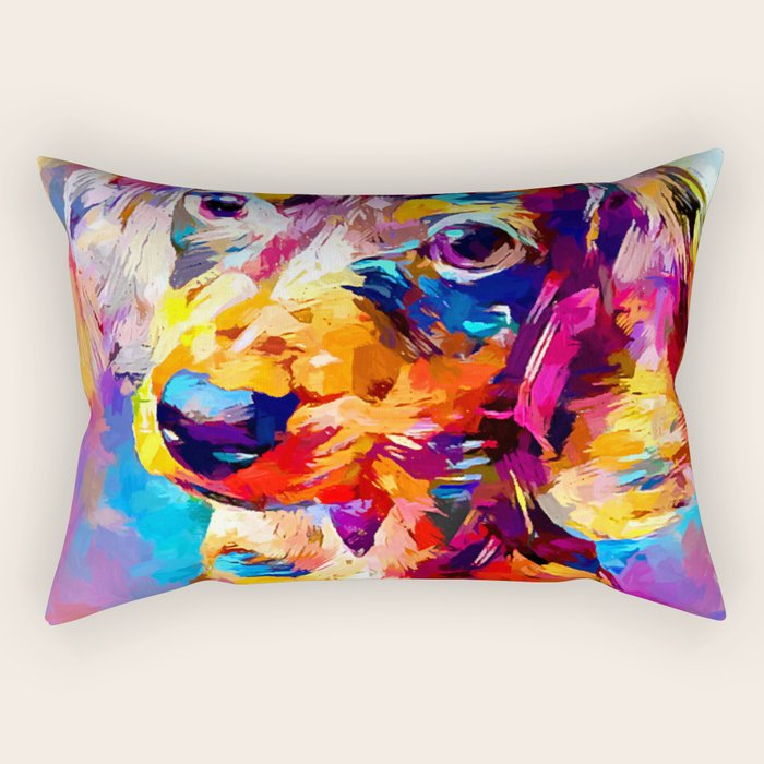 Mini Dachshund Rectangular Pillow Gallery Image 2