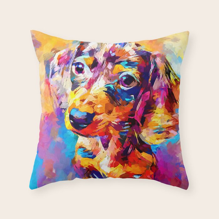 Mini Dachshund Throw Pillow Gallery Image 6