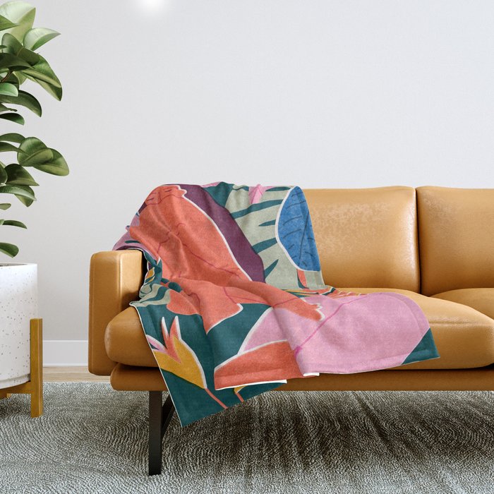 Island noon Throw Blanket Gallery Image 1