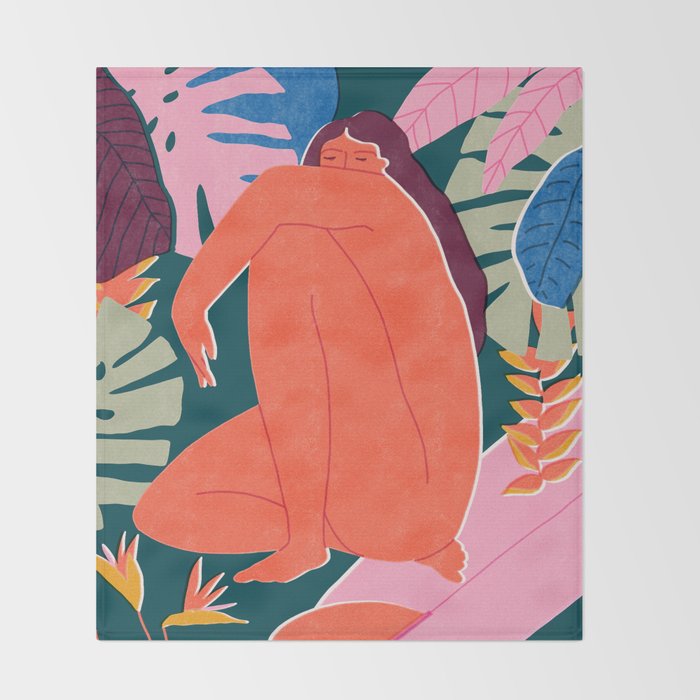 Island noon Throw Blanket Gallery Image 2