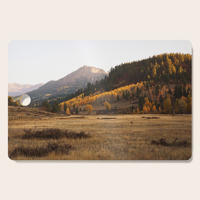 Mountain Valley Morning Light Cutting Board Gallery Image 1