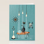 Mid Century Mishchief/ Cat Red Handed I Stationery Card Gallery Image 2