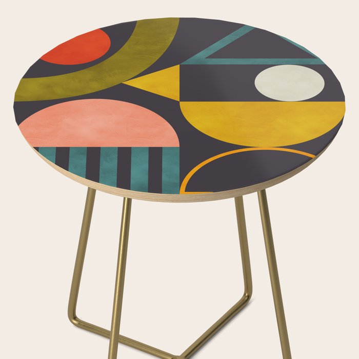 mid century bauhaus geometry abstract 2020 Side Table Gallery Image 2