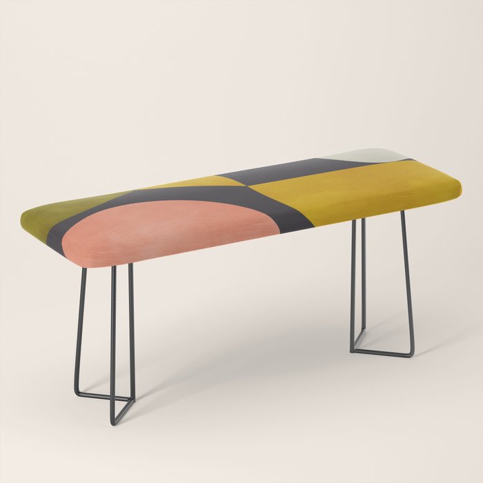 mid century bauhaus geometry abstract 2020 Bench Gallery Image 1