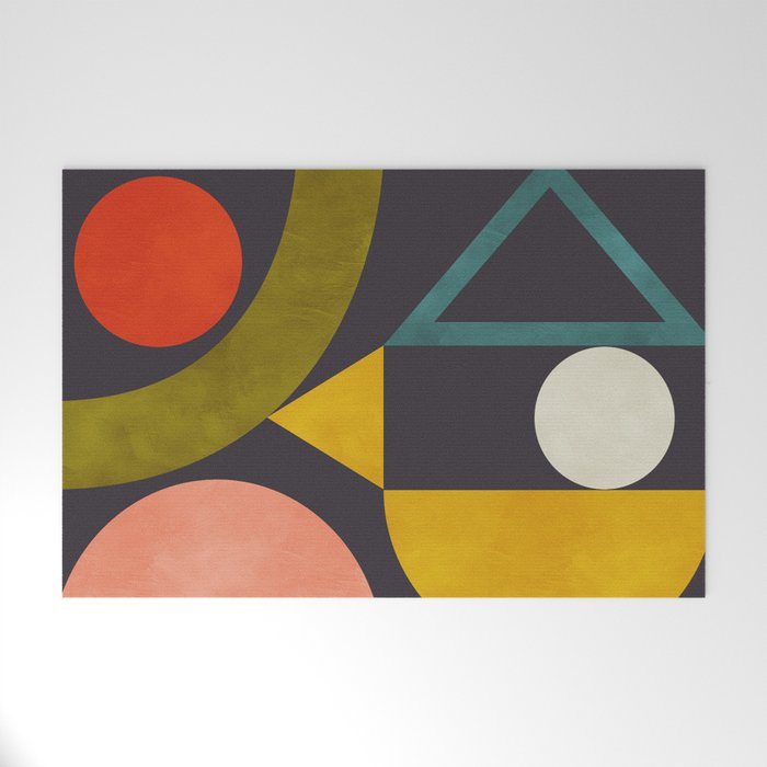 mid century bauhaus geometry abstract 2020 Welcome Mat Gallery Image 1