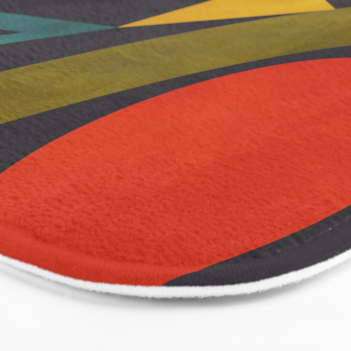 mid century bauhaus geometry abstract 2020 Bath Mat Gallery Image 3