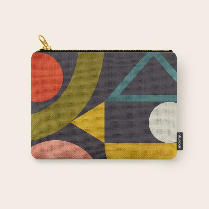 mid century bauhaus geometry abstract 2020 Carry All Pouch Gallery Image 1